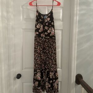 Floral Black Dress
